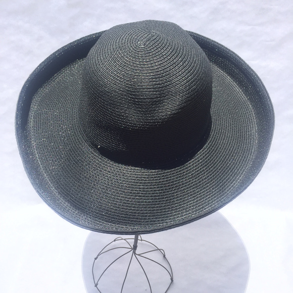 Sydney Harbor Adjustable Black 100% Paper Hat - Picture 1 of 7